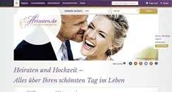 Desktop Screenshot of heiraten.de