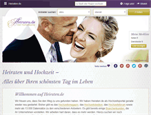 Tablet Screenshot of heiraten.de